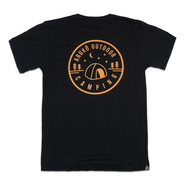 Camiseta-Camping-negra-aruko-outdoor.brand-costa-rica-espalda
