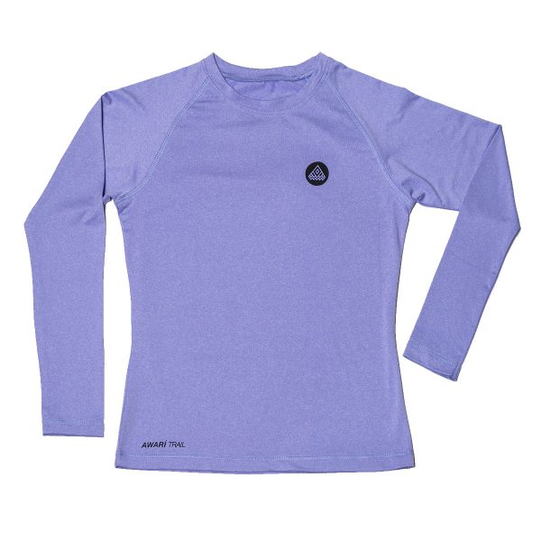 Camiseta-mujer-Awarí-Long-Trail-lila-manga-larga